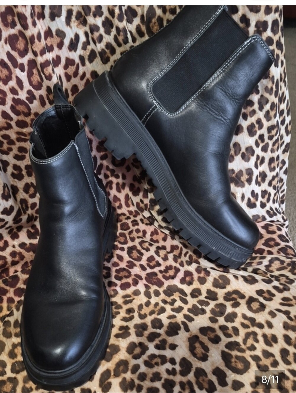 Marc Fisher- Black Chelsea Lug Boots